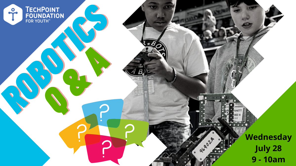 Reminder: We are hosting a Robotics Q &amp; A Session tomorrow at 9am.  If you want to know more about starting a robotics team at your school join us tomorrow to get all your questions answered! #robots4all Sign up here: bit.ly/roboticsqa