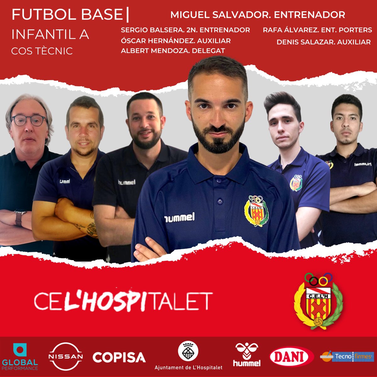 CELHFutbolBase's tweet photo. [INFANTIL]

📋 Miguel Salvador, que ha treballat a la Federació Xinesa de Futbol les 2 darreres temporades, dirigirà l'Infantil A. Acompanyat per Sergio Balsera, 2n entrenador, Rafa Álvarez, porters, els auxiliars Óscar Hernández i Denis Salazar i el delegat Albert Mendoza. https://t.co/P8u61TEFNQ