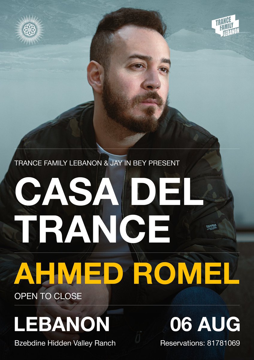 Feels superb to be back! ✨
Happy to announce a special “Open to Close” set in one of the most beautiful cities in the world - Beirut, let’s do this! 🇱🇧

August 6th.

<a href="/TranceFamilyLeb/">Trance Family Lebanon</a> 
<a href="/SymbolsAgency/">Symbols Agency</a>