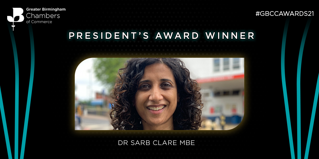 Congratulations <a href="/AcutemedSarbc/">Sarb Clare MBE</a> on winning this year's President's Award! 🏆

#GBCCAwards21