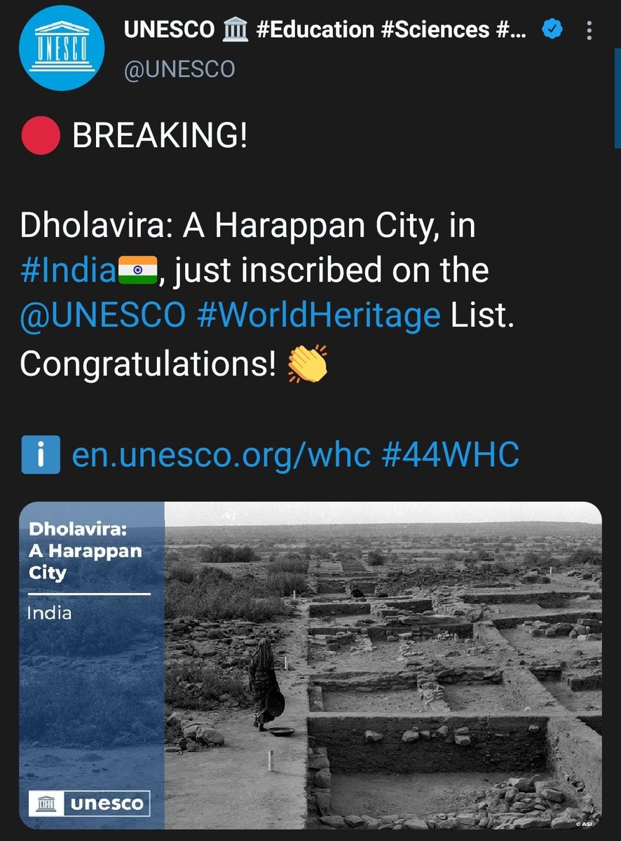 ExaminkOfficial's tweet photo. Dholavira is now a UNESCO World Heritage Site..!! https://t.co/vuCWBJ4KOf
