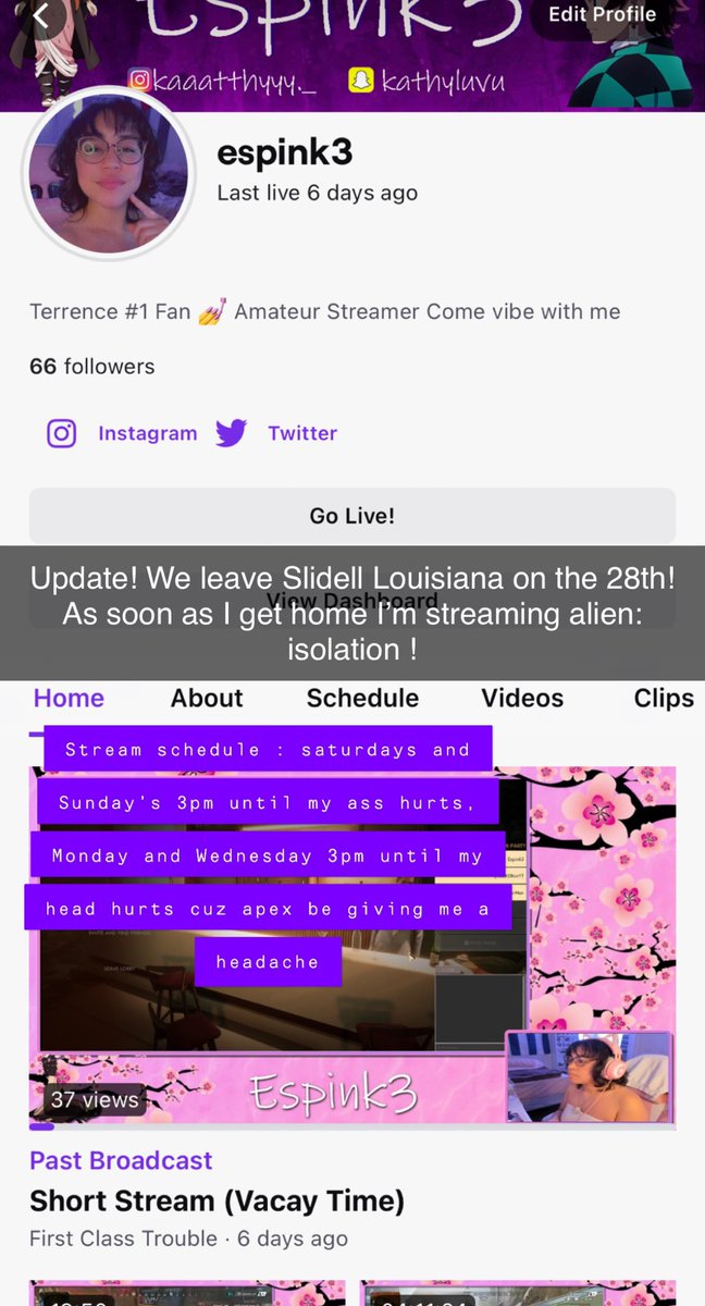 Karmiccc_'s tweet photo. We back! #vacationsover #webackbubba #rpghorrorgamer #multiplayergamer #gamergirl #twitchstreamer #TwitchAffliate #pathtopartner #vacationvibes https://t.co/6EDbd9QLJe