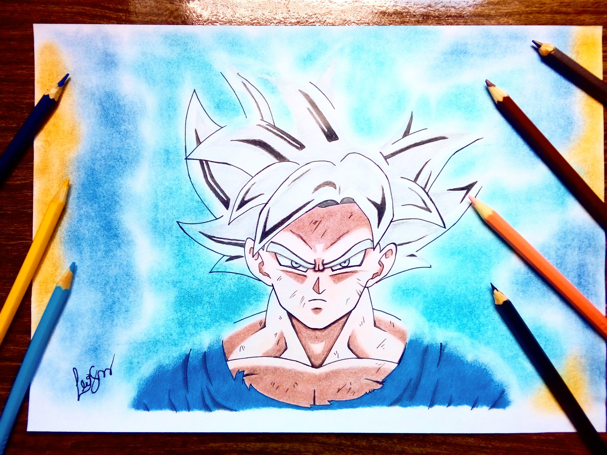 Leo Desenhista on X: Bora desenhar o #goku, e colorir de um jeito SIMPLES?  Pra ver o tutorial, clique no link:    / X