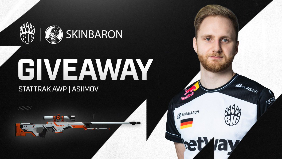 syrsoNCS2's tweet photo. ᵂᴱᴿᴮᵁᴺᴳ
I'm giving away a StatTrak AWP Asiimov with SkinBaron! To enter:

🔁 Retweet
✅ Follow @syrsoNCSGO, @skinbaronen and @BIGCLANgg
👋 Tag two friends

Winner is drawn on Aug 12th! GLHF! 🔥 https://t.co/391ooWXRAQ