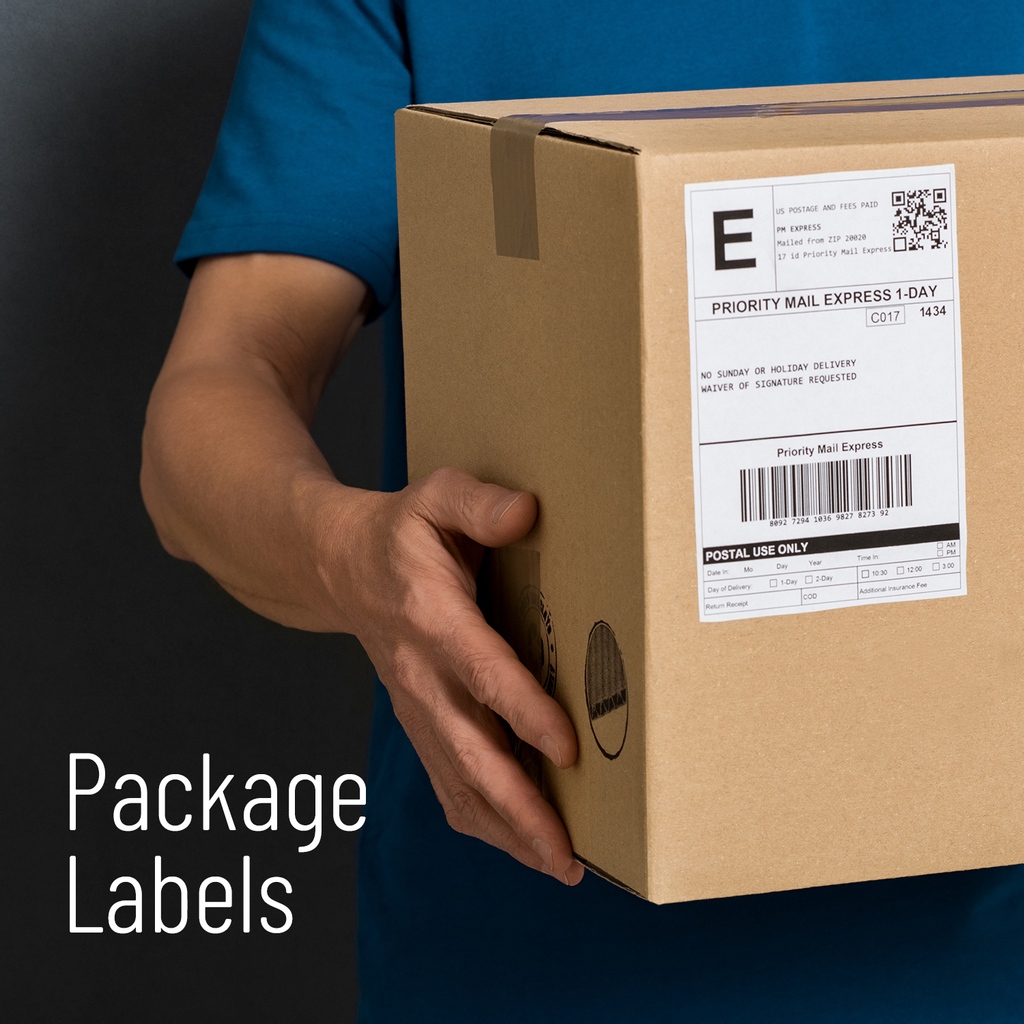 Printable dry ice shipping label