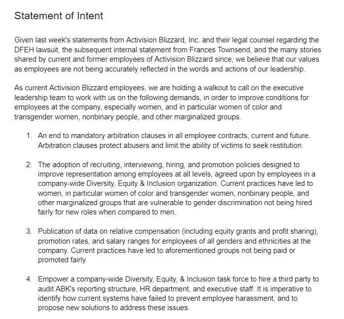 Zorbrix's tweet image. Tomorrow I will be standing with my friends and colleagues in order to make our voices heard and demand real change. Together we are far stronger than alone. #ActiBlizzWalkout