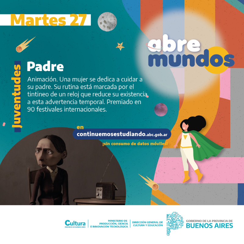 BAeducacion's tweet photo. 🎬 Nuevos cortometrajes para jóvenes en estas #VacacionesDeInvierno. 

El ciclo de cortometrajes que forma parte de "Abremundos. Educación y Cultura para las niñeces y juventudes bonaerenses" se encuentra disponible en #ContinuemosEstudiando durante todo el receso escolar.