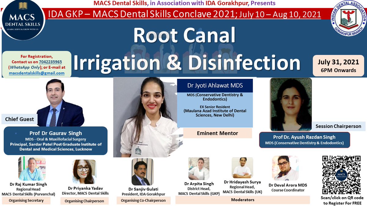 DrPriyankaYada4's tweet photo. Registration is FREE, but mandatory. 
https://t.co/Rxw364FHag 

E-Certificate of Participation is optional, and available at nominal logistic charge of Rs 500. 
Payment link for E-certificate: https://t.co/uirLmwseHN macsdentalskills@gmail.com or whatsapp us at +91 70422 35965 https://t.co/CxQ6dL4iV5
