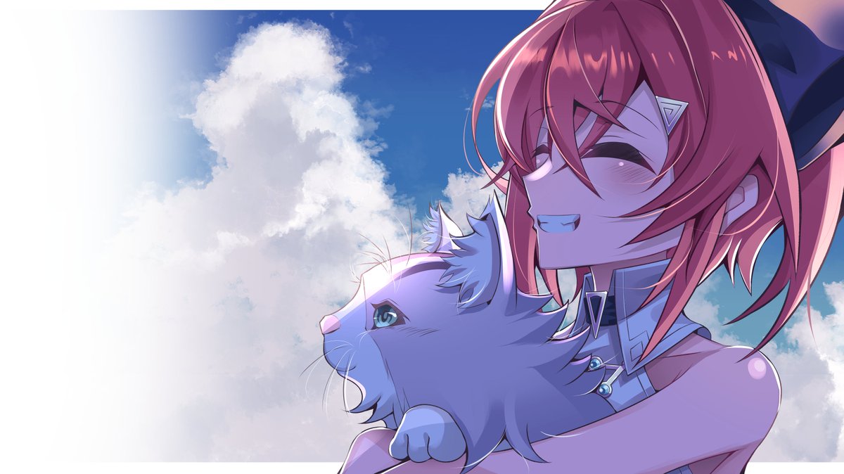 アンジュ・カトリーナ(にじさんじ) 「ナツと夏
#絵ンジュ 」|パパくん⚖️のイラスト