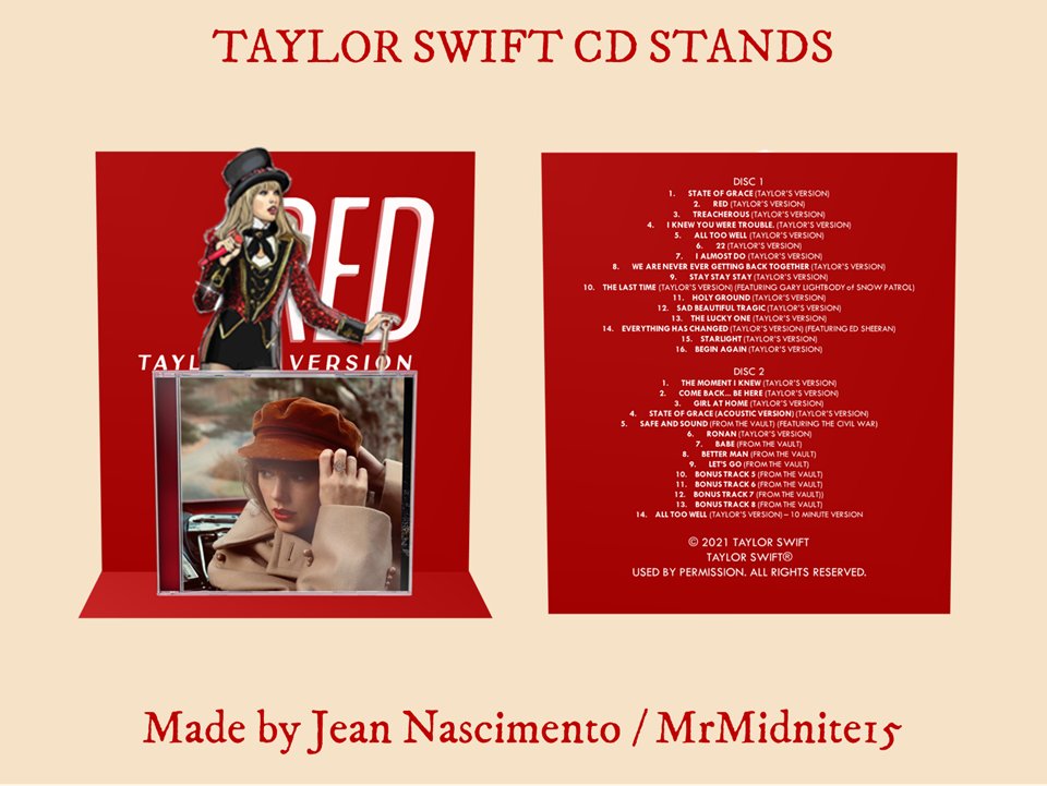 mrmidnite15's tweet photo. In case anyone got curious, this is how the other stands would look like from the back! (Red TV is not official bc the tracklist isn't out yet) #MerchSwiftiesVersion https://t.co/k3YKXb4HuJ