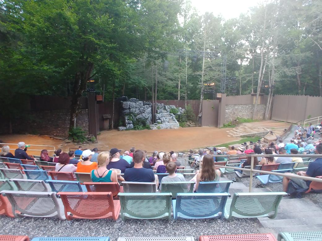 Getting ready to see "Unto These Hills"