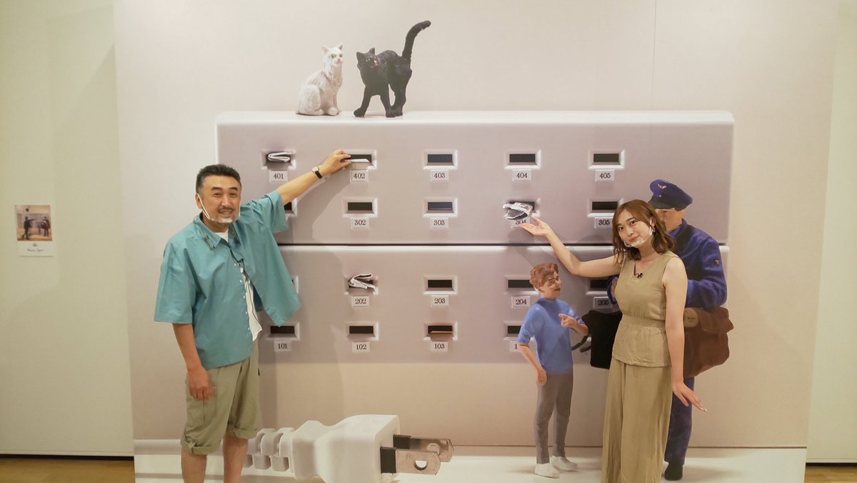 AAB_EVENT's tweet photo. ミニチュアライフ展in秋田に、「＃サタナビっ！」のZENさんと澤井さんが遊びに来てくれました🎵。
この様子は8/1(日)午後2時放送の「サタナビっ！特別版」でお伝えします(秋田県内のみです)📺️
＃ミニチュアライフ
#田中達也
#秋田県立美術館 https://t.co/9oBxklaftk