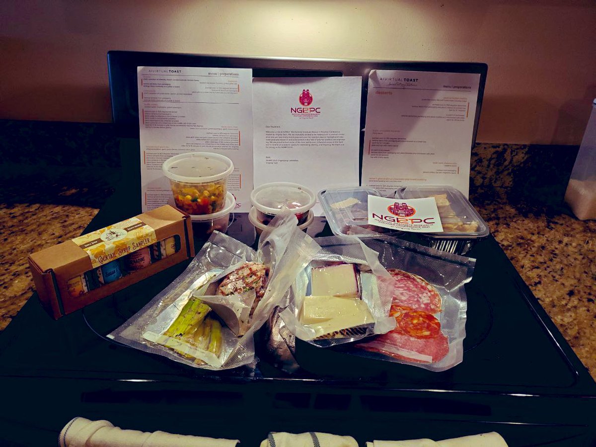 jackieyz23's tweet image. First talk at #ngrpc2021 done! ✅ First GatherTown Social done! ✅🥳
Got my @ngrpc2021 yum yum banquet today!🍱🍪🤤Great talks and great people! Can’t wait for the trivia night tomorrow!🤸🏻‍♀️👩🏻‍🔬
What an amazing week!! Thank you NGRPC committee!!#polymer #virginiatech #ACS #Chemistry