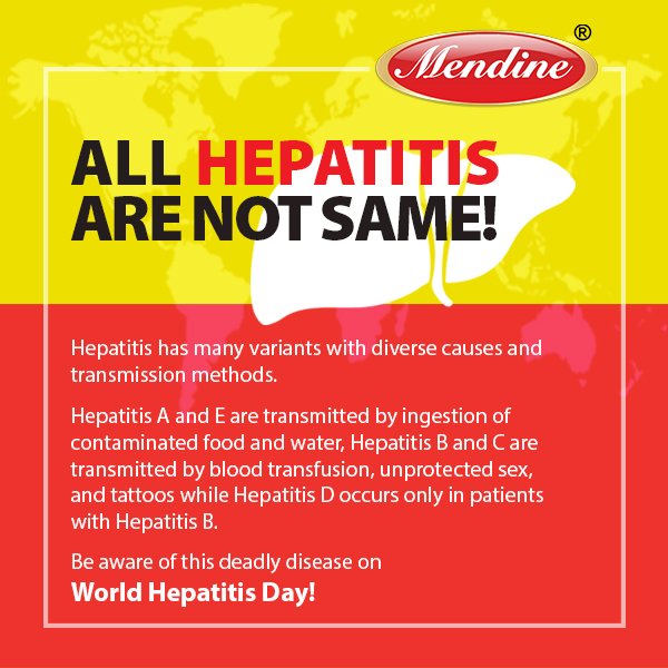 Know the truth about Hepatitis and be more aware on this World Hepatitis Day.

#healthcomesfirst #hepatitis #typesofhepatitis #factsandmyths #liverhealth #stayalert #beaware #worldhepatitisday #mendine