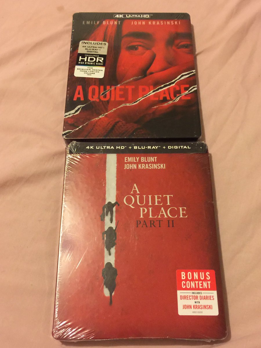 This is great 👍🏼 and good weekend to watch @quietplacemovie @ParamountMovies @moviesandsue @HighDefDiscNews @DurantCinema in steelbook format. Thanks to @BestBuy