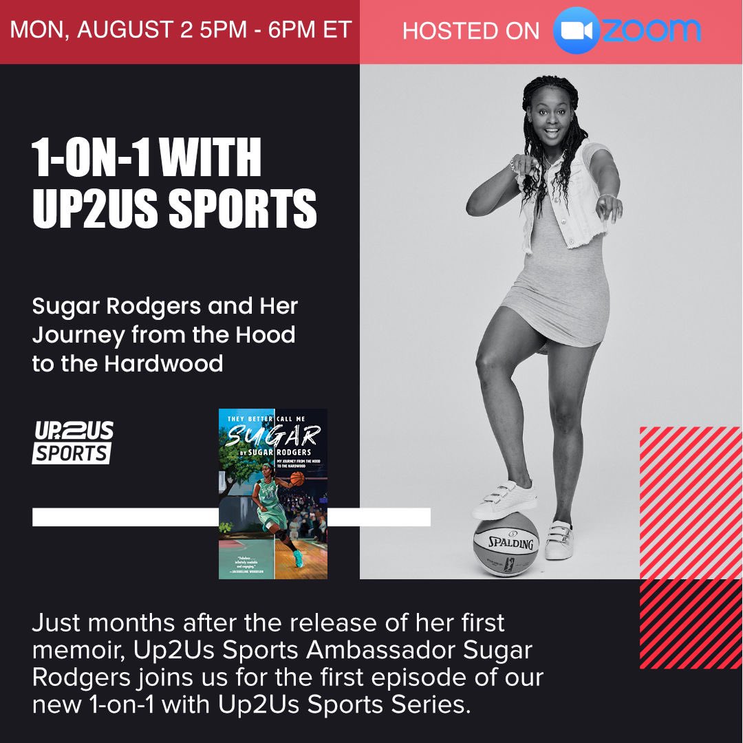 CoachXAmerica's tweet photo. Just months after the release of her first memoir, #Up2UsSportsAmbassador @14Sugar joins us for the first episode of our 1-on-1 with Up2Us Sports series! 🏀
Register now: https://t.co/tSGHLtPs9H

#1on1withUp2UsSports #SugarRodgers #TheyBetterCallMeSugar https://t.co/dLLxhyhTrW