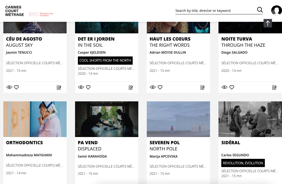 ALL TEN of the Official Selection Cannes Short Films 2021 were either 14 or 15 minutes. Filmmakers, take note.