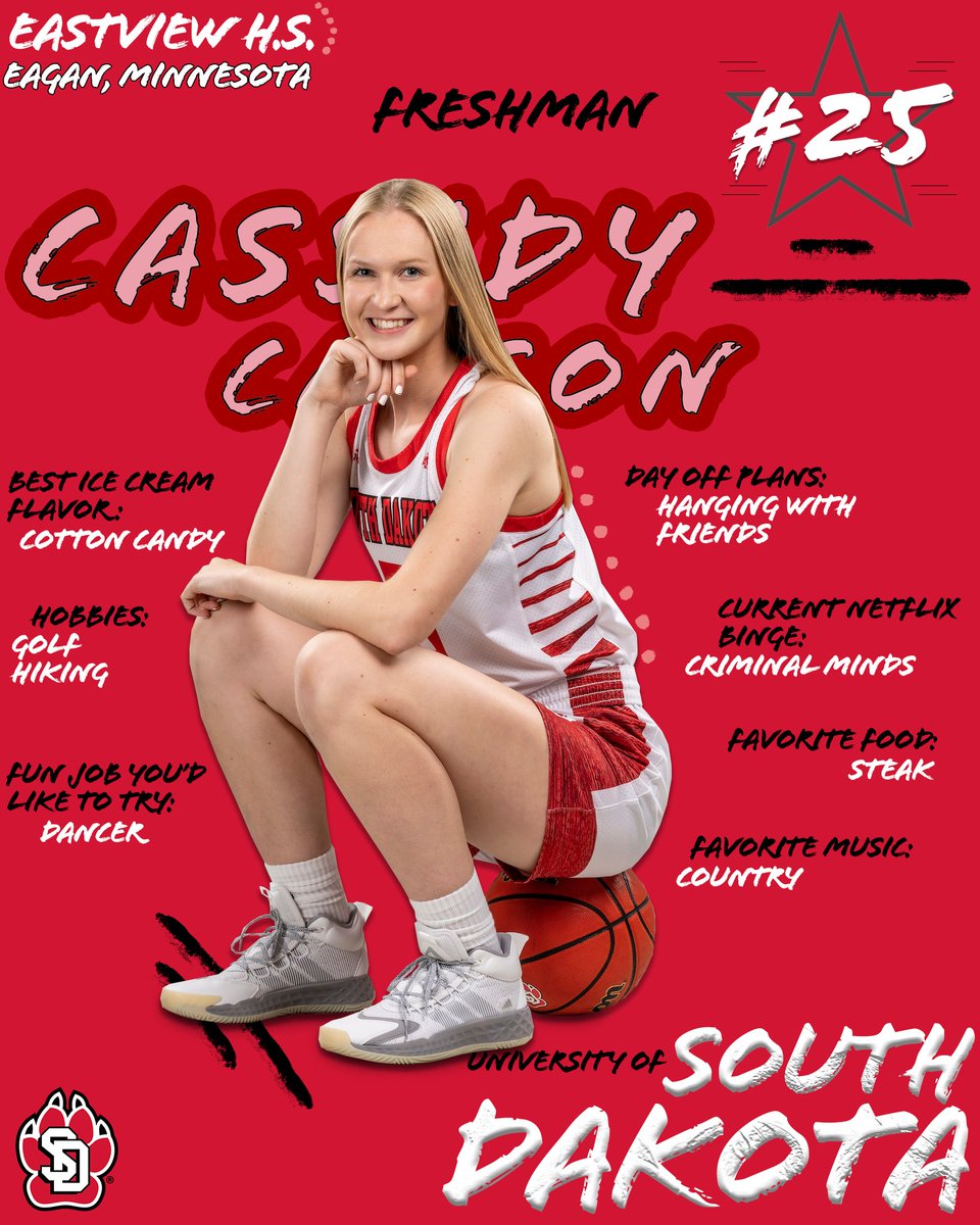 SDCoyotesWBB's tweet photo. 𝐆𝐞𝐭 𝐭𝐨 𝐊𝐧𝐨𝐰:
@CassidyCarson6
 
Is 💯 degrees too hot for golf? Asking for a friend. ⛳

#GoYotes x #WeAreSouthDakota 🐾 https://t.co/Ikhw92EJjf