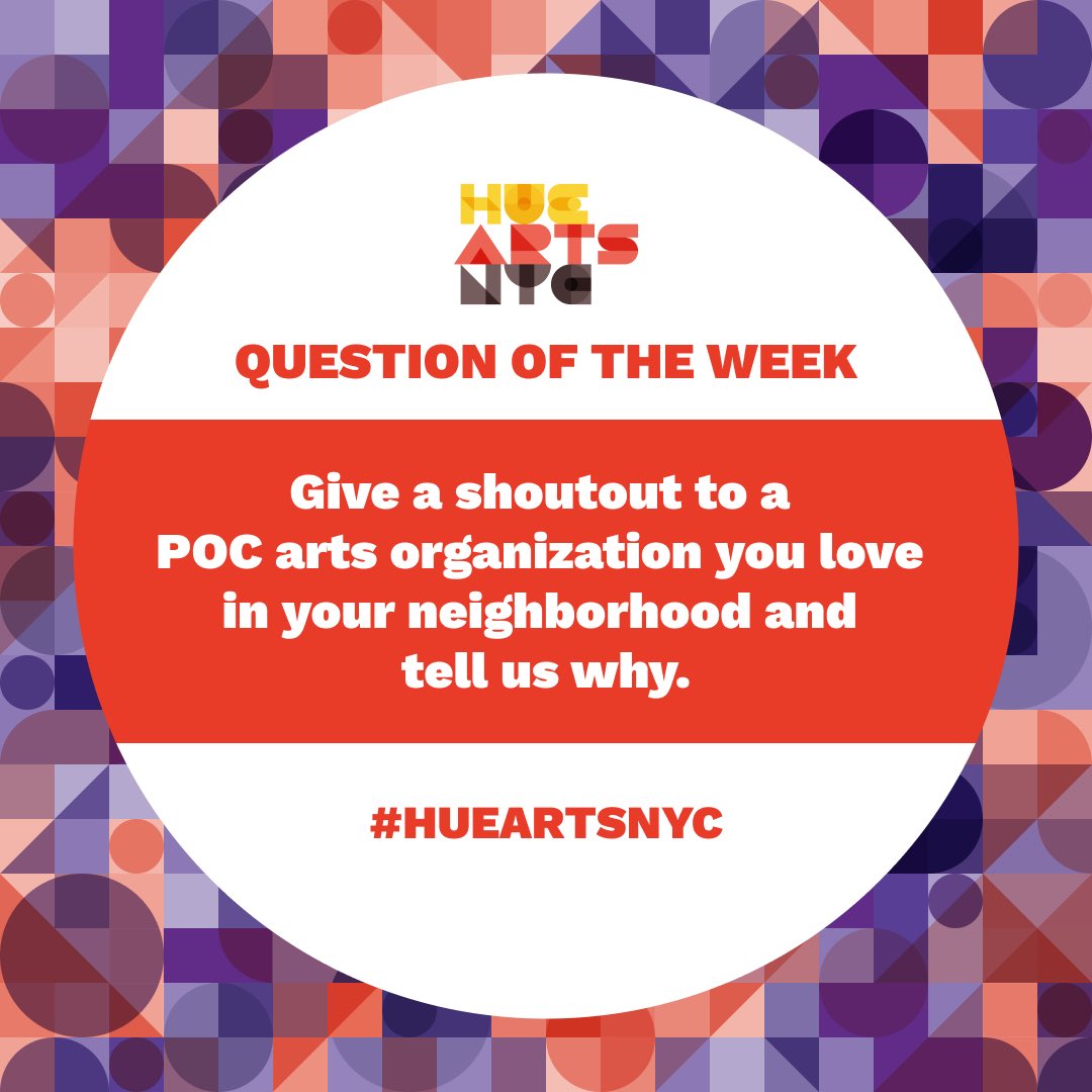 Give a shoutout to a POC arts organization you love in your neighborhood, &amp; tell us why! Use the hashtag #HueArtsNYC &amp; sound off in the comments. Your insight contributes to the creation of HueArts NYC - a comprehensive online hub for POC founded &amp; focused arts entities in NYC.