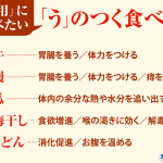 土用の丑の日には鰻だけでなく？「う」の付く食材を食べるといいかも!