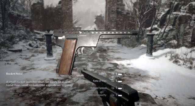 ResidentEvil_AR's tweet photo. 💡| مسدس "Rocket Pistol" قاذف الصواريخ في لعبة #REVillage هو مسدس حقيقي تم تطويره في الستينات من القرن الماضي وهو أحد الأسلحة النارية الفريدة من عائلة أسلحة الـ gyrojet، ولكن خصائص السلاح في اللعب خيالية. https://t.co/6UYlYdKBQs