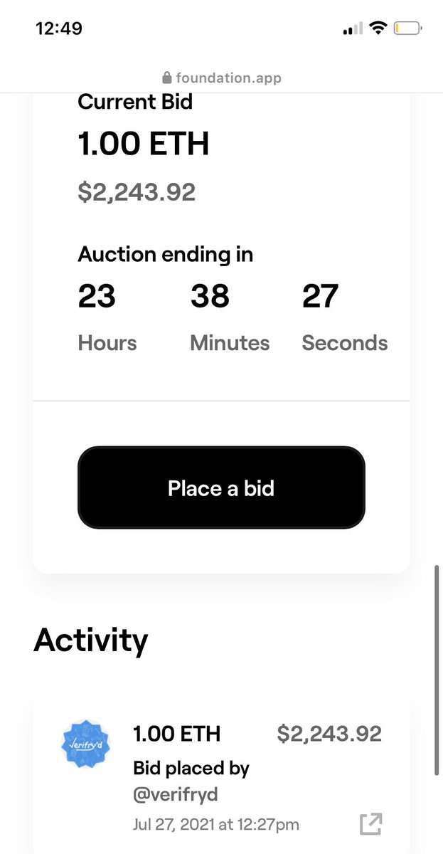 dogceo1's tweet photo. Wow got a bid almost right away thank you so much !! @FriedEggsNFT only 24 hours left! https://t.co/GQDV7jP3wC