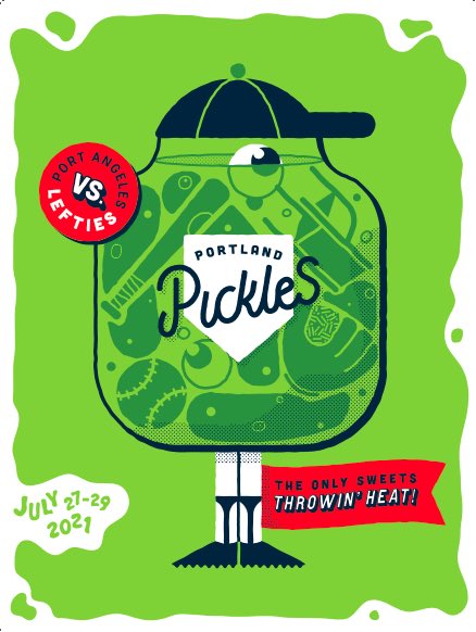 picklesbaseball's tweet photo. Presenting the newest edition to our Artist Series! Talented local artist @ELeib13 created this exclusive merch only available tonight, tomorrow, and Thursday at Walker Stadium! 🔥🥒 #GetPickled #PicksAreHot
🎟: https://t.co/zRBwEXDN8K https://t.co/T9BJAbGtIC