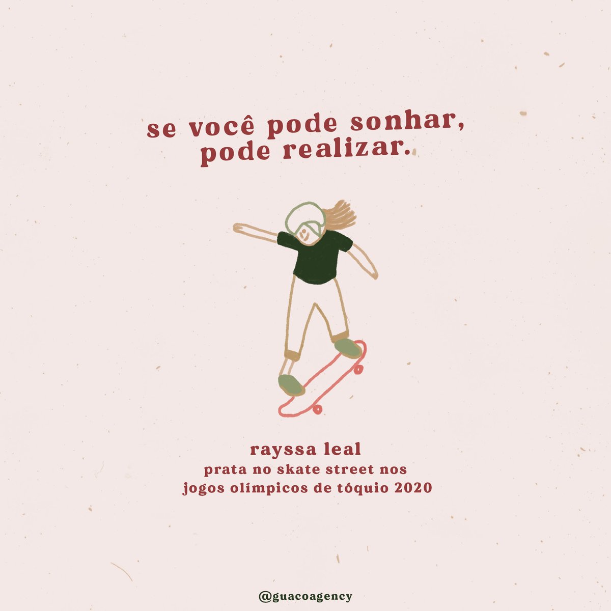 uma semana que ficou para história do esporte e que nos motiva a contar a nossa própria história.
viva <a href="/rayssalealsk8/">rayssalealsk8</a>!
e viva todas as atletas destes jogos olímpicos. 🗼