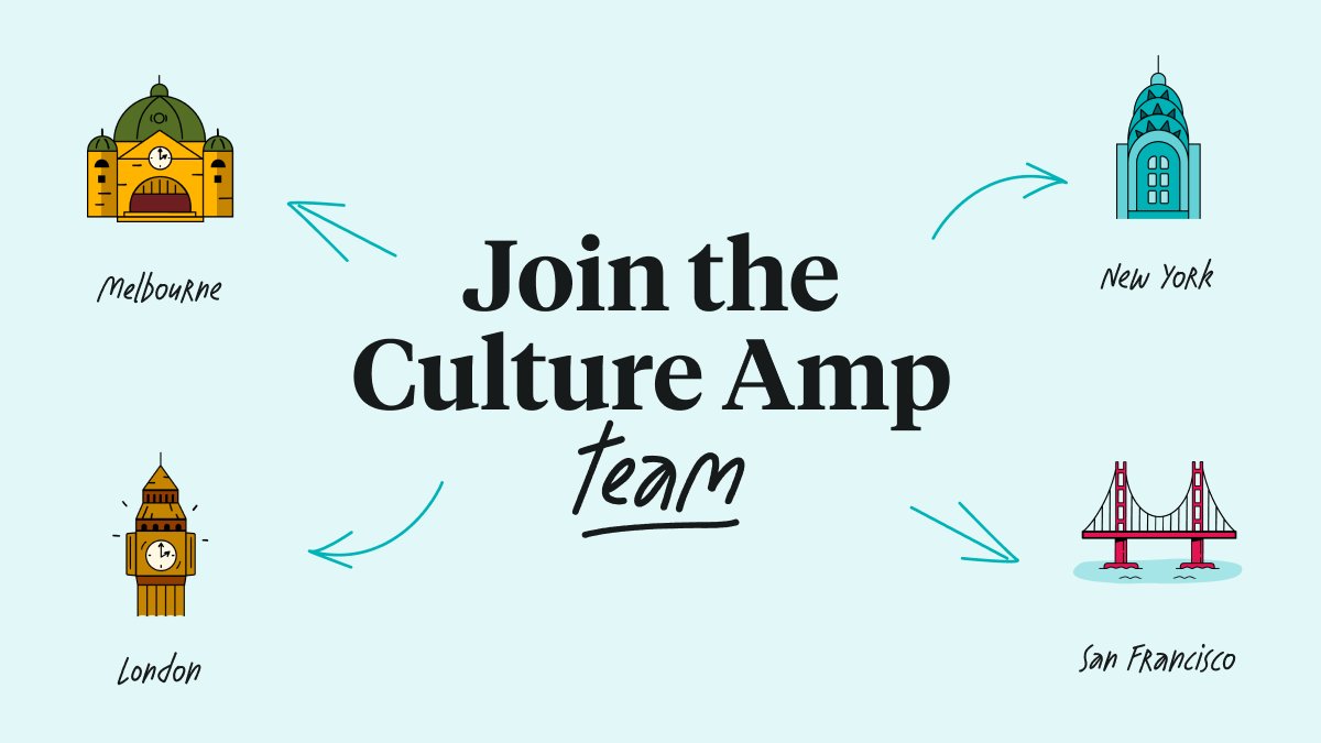 Come one, come all! Culture Amp is growing, and we’re currently #hiring across customer success, engineering, marketing, sales, and more! Head to our careers page to see all our open roles: bit.ly/2WaQ4KV #HRtech #companyculture #employeeexperience #nowhiring