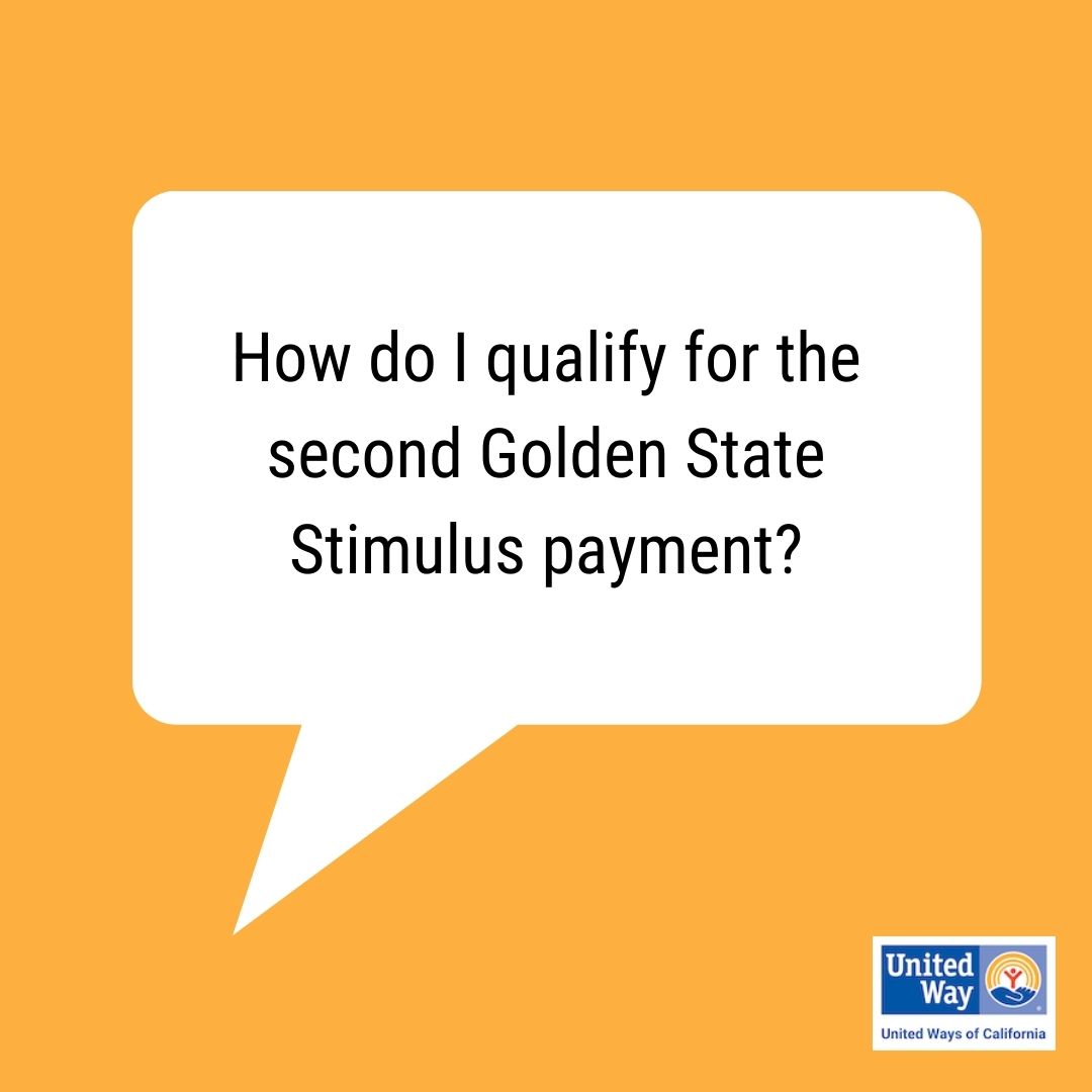 There's a second stimulus check on the way and it's now available to more people than before!  Find out if you qualify by texting the word GOLDEN to 211-211.

#goldenstatestimulus #stimuluscheck #california https://t.co/PP7b4bRVmL