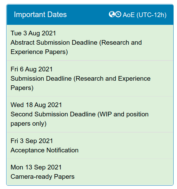 VMIL_Workshop's tweet photo. The registration deadline for research and experience papers is TODAY (Tuesday 3 Aug 2021 AoE)! https://t.co/h9YNex5sMa