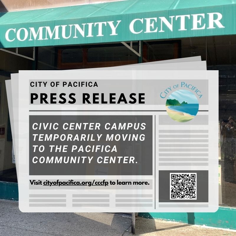 City of Pacifica (@pacifica) on Twitter photo Temporary Relocation of the Civic Center Campus to the Community Center. Press Release here: cityofpacifica.org/civicax/fileba… Temporary Relocation of the Civic Center Campus to the Community Center. Press Release here: cityofpacifica.org/civicax/fileba…