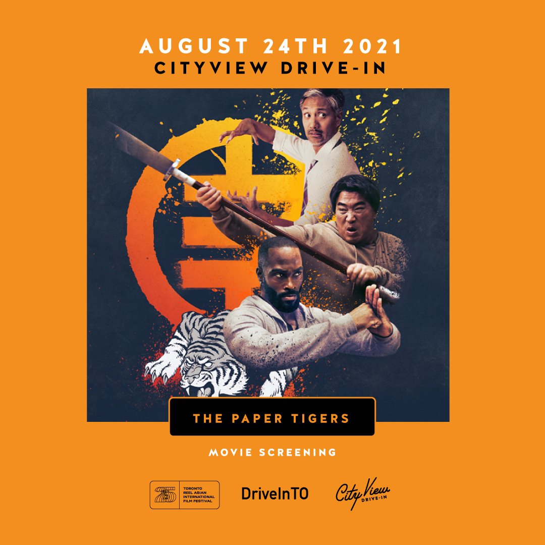 reelasian's tweet photo. Join us for the drive-in screening of THE PAPER TIGERS in partnership with The City of Toronto’s #DriveInTO Program on Aug. 24! Directed by @_tranquocbao, the action comedy is an homage to feel-good martial arts films. Free tickets available Aug. 10, 10AM! https://t.co/uoU5s6vPqx https://t.co/vINnXwpPHH