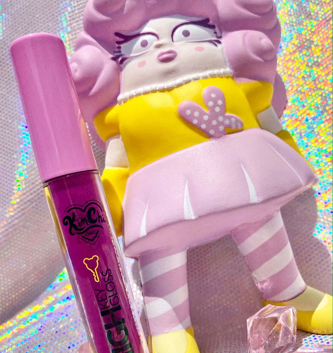 KimchiChic's tweet photo. Our KimChi Squishy is armed with High Key Gloss and ready to battle the day! Which High Key Gloss shade would you choose as your weapon? 🦸‍♀️💋
Shop: https://t.co/k1ogmqRPEe
#kimchichicbeauty #shopnow #kimchibabe #kimchisquishy #plushie #highkey #highkeygloss #lipgloss https://t.co/r9eHbRUBYD