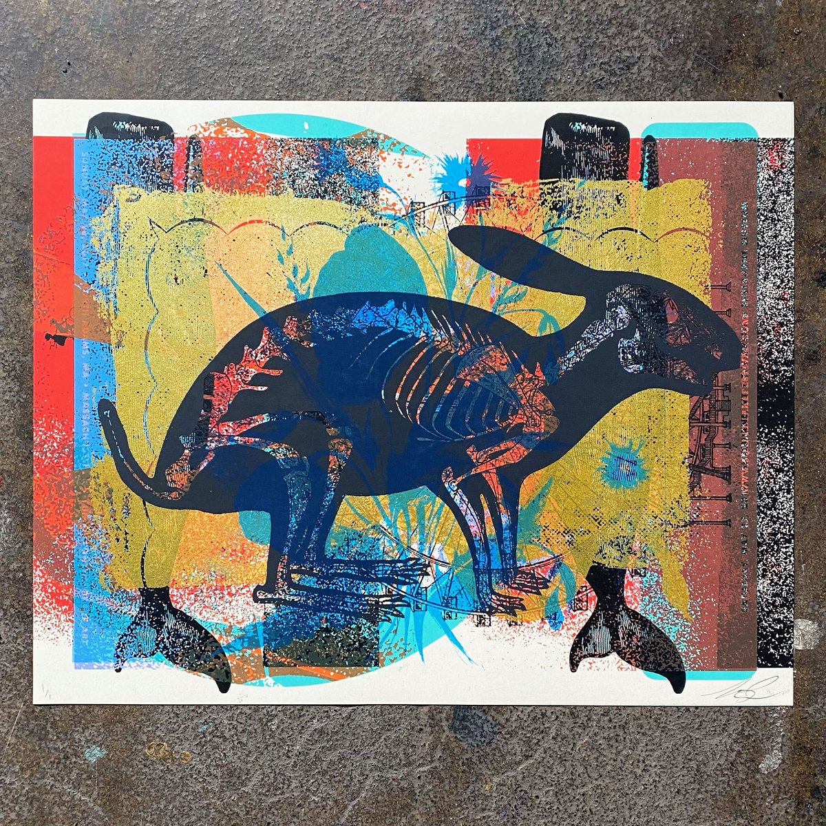 theapparatus's tweet image. Test Print Tuesday! These two critter filled, one of a kind prints are now available on my website! #testprinttuesday #testprint #testprints #monoprint #printmaking #oneofakind #artprint #whale #luckyrabbit #aestheticapparatus aestheticapparatus.com/store/product-…