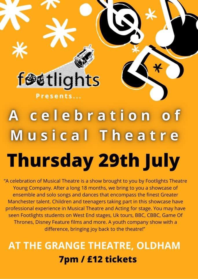 📣THIS THURSDAY - 29th - 7pm📣

If you have missed Musical Theatre then this is the show to welcome you back!!! We had the pleasure of watching this a couple of weeks ago and boy was it good!!! 
They would absolutely love your support! 

🎟 GrangeTheatre.co.uk