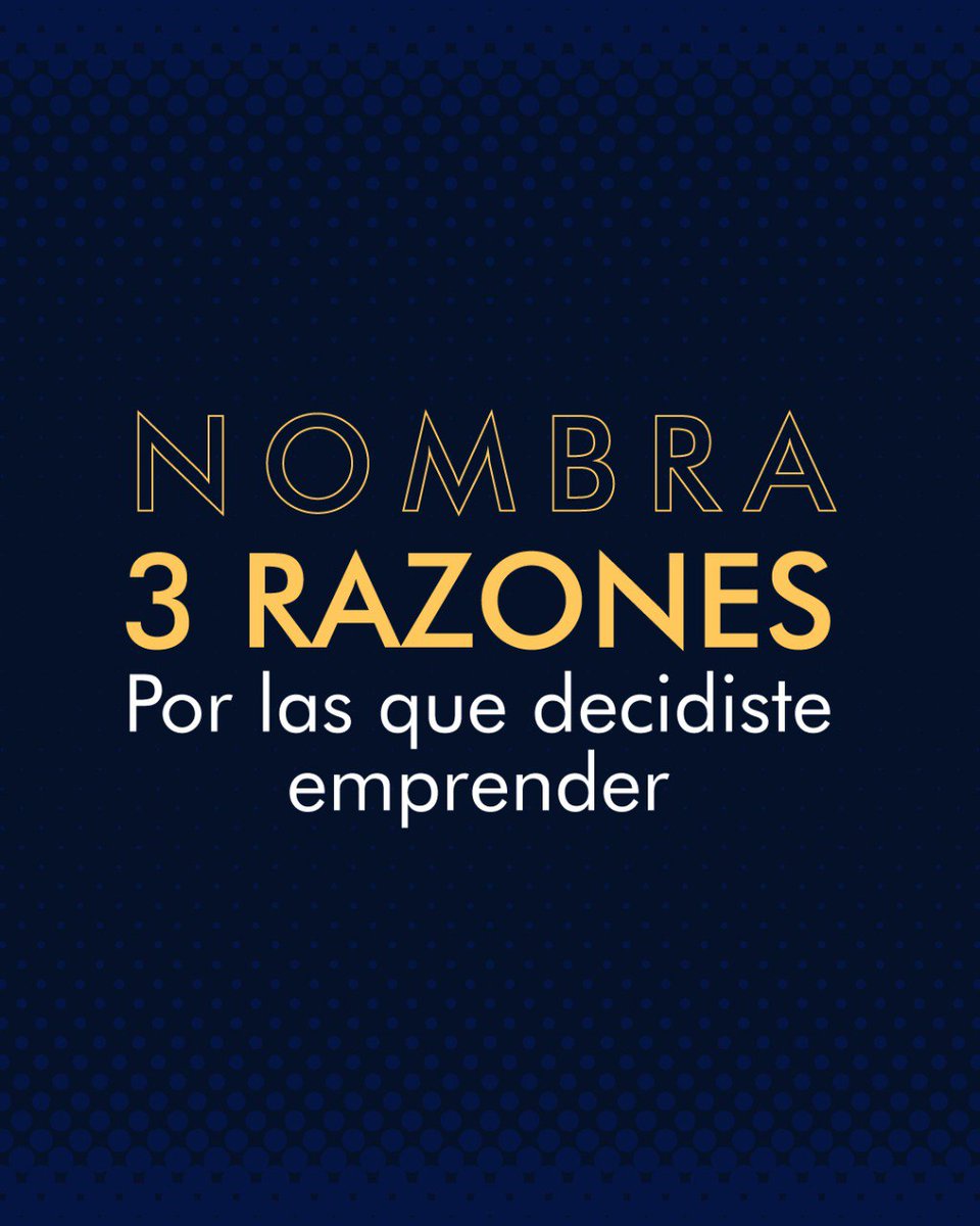 mision_ecuador's tweet photo. ¡Hola emprendedores!
Con ustedes #CreamosOportunidades 🇪🇨📝, hoy queremos conocer 3 razones por las que decidieron emprender, no olvides mencionar tu emprendimiento si tiene cuenta de Twitter.
#SíHayCamello #ecuatorianos #emprendimientofeliz #TalentoEcuador https://t.co/7dFwV82iE6