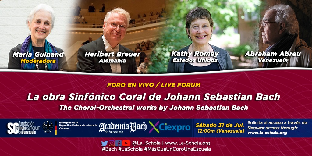 Este sábado 31 de julio a las 12:00 m (hora Venezuela) estaremos acompañando a <a href="/La_Schola/">La_Schola</a> en este maravilloso evento.

Para saber más visita sus redes sociales.

#27dejulio #Evento #EnVivo #coral