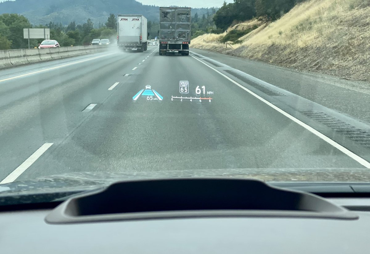 codinghorror's tweet photo. I remember talking with friends about how cool it would be to have a vehicle with a heads up display in 1993. It only took about 30 years to make it happen. https://t.co/t5f6N7qStq