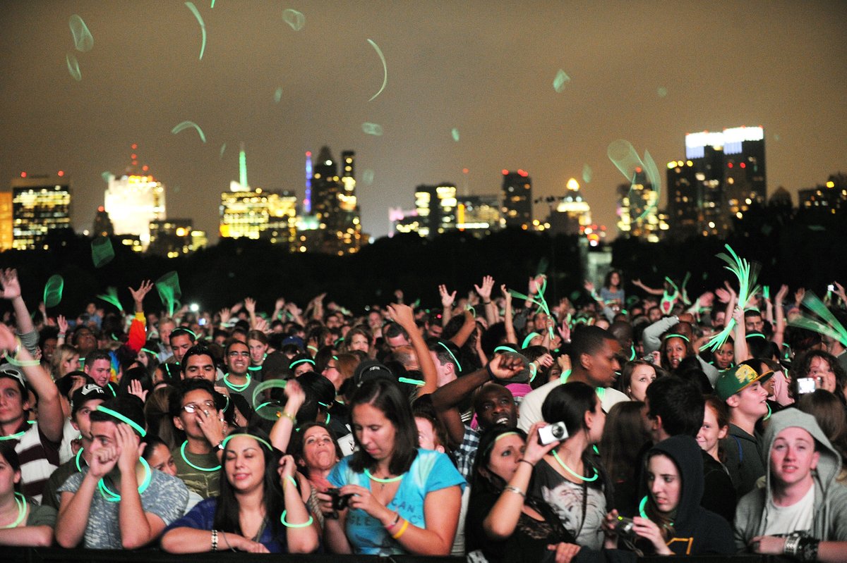 Concertgoers in New York's Central Park in 2011