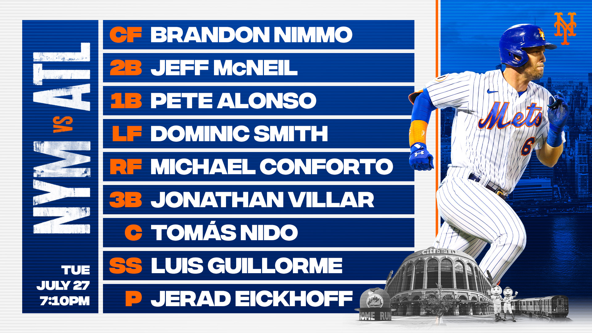 New York Mets on Twitter "Lineup time. LGM https//t.co/1E4Q77s1Ul