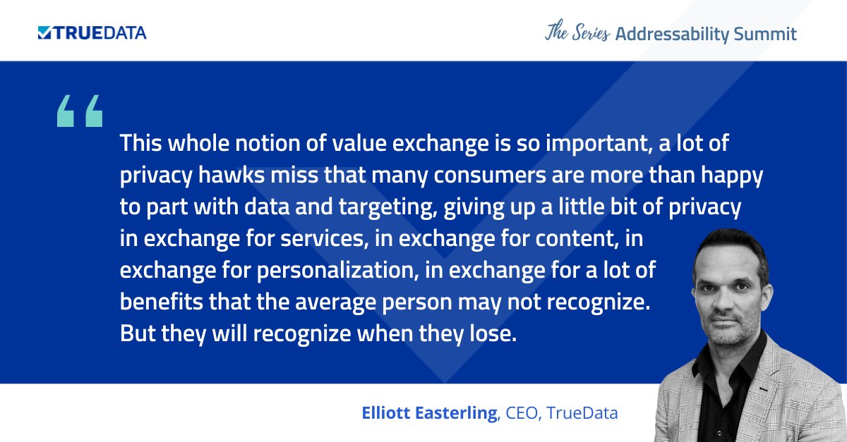 TrueData (@truedataco) on Twitter photo On July 21st, TrueData's CEO <a href="/E_Easterling/">Elliott Easterling</a> kicked off The Series Addressability Summit with an overview of the history of #addressability, what is going on today, and our best paths forward. Watch the full event here: hubs.la/H0QR3bS0 #privacy #marketingleaders #CEOs On July 21st, TrueData's CEO <a href="/E_Easterling/">Elliott Easterling</a> kicked off The Series Addressability Summit with an overview of the history of #addressability, what is going on today, and our best paths forward. Watch the full event here: hubs.la/H0QR3bS0 #privacy #marketingleaders #CEOs