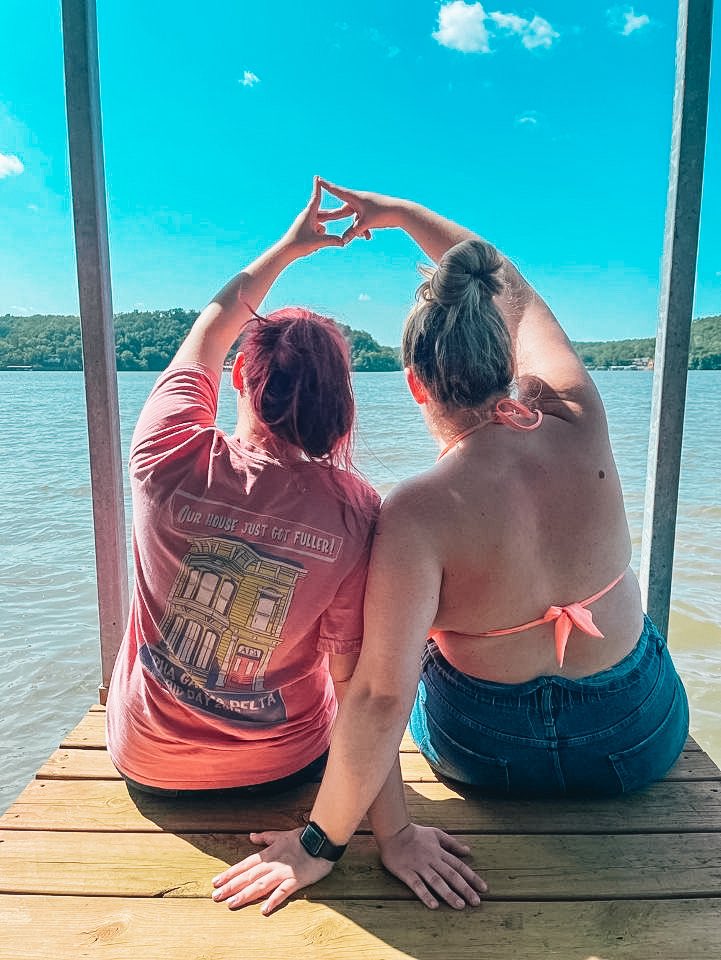 Lake days with our sisters 💛