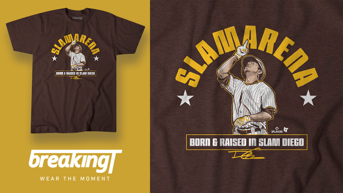 BreakingT's tweet photo. @epchihuahuas @GosukeKatoh @Padres @BallySportsSD Looking bueno, Chihuahuas! 💪💪 #Slamarena
Shop the shirt here: https://t.co/ZXwuOfKniR https://t.co/a60fJrofi2