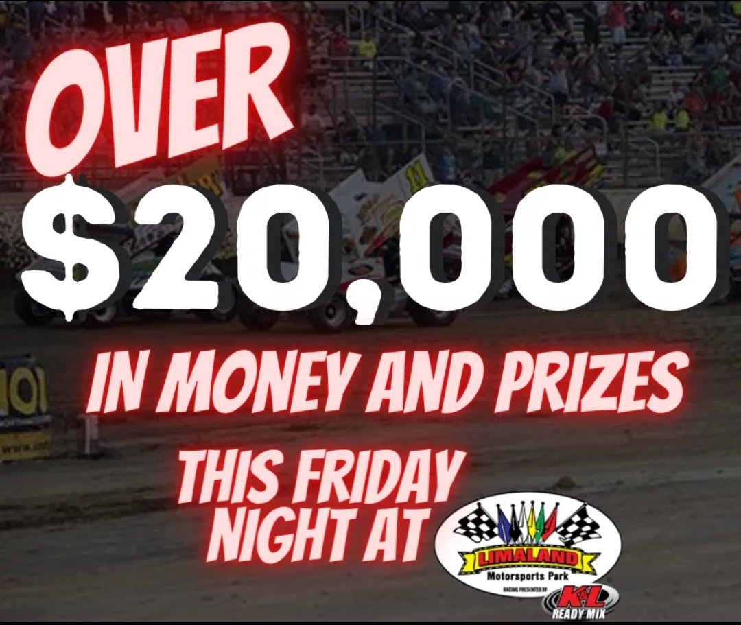 $3,111 to win
$510 to start
$1,100 will be split between all 8 spots in the Dash
$500 for the hard Charger
Two fans will receive $111
Top finishing 305 will receive an extra $200
$1,100 to anyone in the front row that we'll start tail and can win, pole-sitter gets to choose first