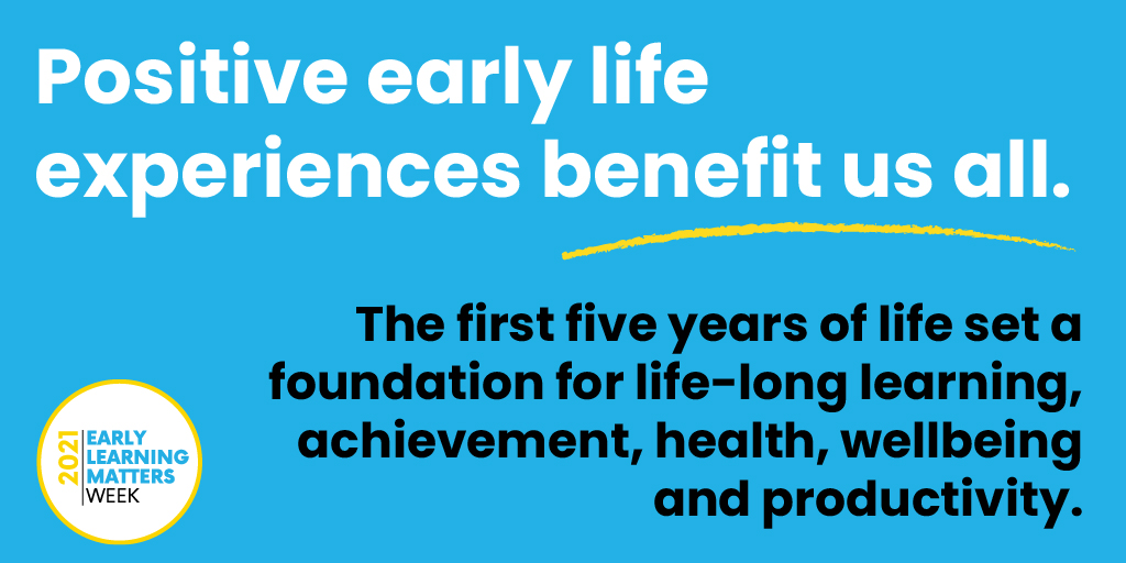 EarlyChildAust's tweet image. &apos;The first five years of life set a foundation for life-long learning, achievement, health, wellbeing and productivity.&apos; #earlylearningmatters #EarlyLearningMattersWeek #ozearlyed #ecec
