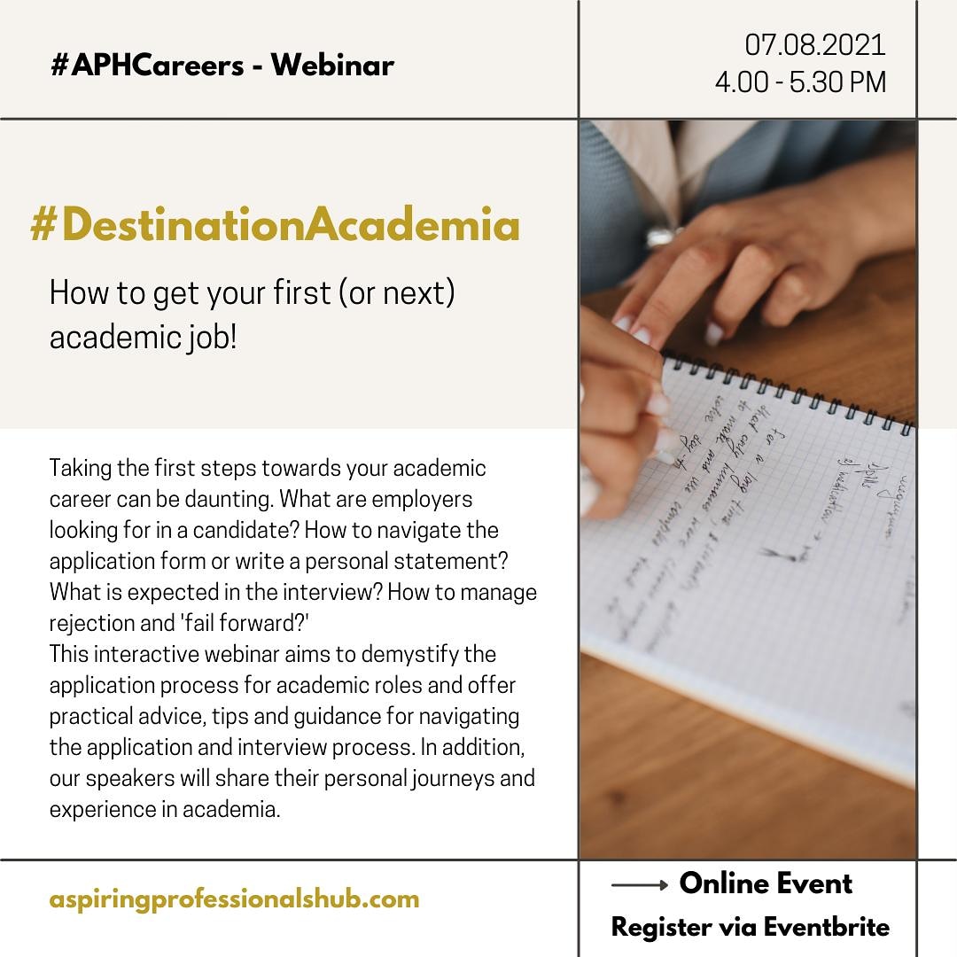 Are you currently looking for your first or "next" role in academia? 

Would you like to know what hiring managers are looking for in applicants? 

Yes? then this workshop is for you!

#jobseekers #AcademicChatter
#academictwitter #unijobs

Sign up here 
bit.ly/375jH2k