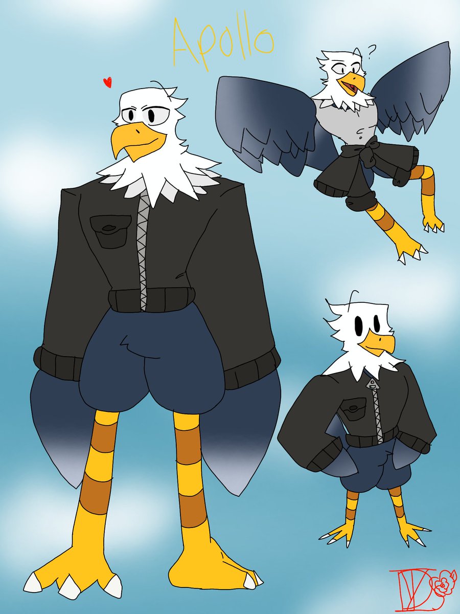 Inyour_drEamsss's tweet photo. A another art for apollo, I'm still practicing drawing eagles ^^' https://t.co/hB6KuXQYWh