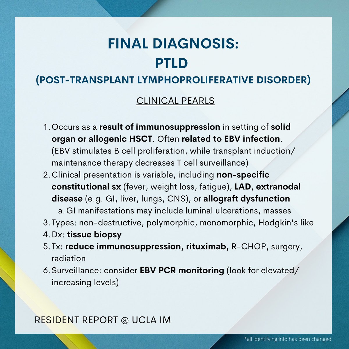 uclaimchiefs's tweet photo. Another excellent #UCLAResReport by our second year resident Dr. Brian Young. Hint - the issue is in the tissue π€
Case details altered for confidentiality. #UCLARR #medtwitter #meded https://t.co/K5meqGaOlY