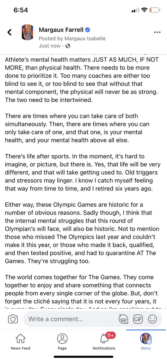 marge_farrell's tweet photo. I felt compelled to write a little op ed: let’s talk about athletes, and their #MentalHealth #Tokyo2020 #SimoneBiles https://t.co/LOhD57XjqV